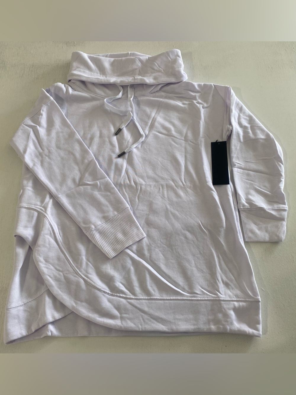 Mono B White Waffle-Knit Hoodie